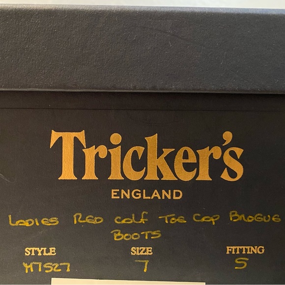 Tricker’s Junya Watanabe Red Calf Toe Cap Brogue Boots UK 7 US 8.5 - Picture 9 of 10